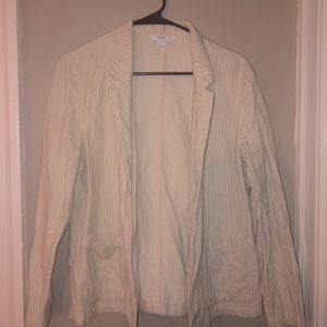 Cream pin striped blazer